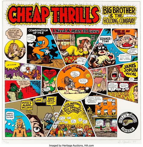 robert crumb cheap thrills record album cover signed limited lot  heritage auctions