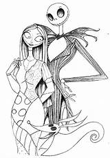 Jack Nightmare Before Christmas Skellington Sally Tattoo Coloring Pages Drawing Halloween Drawings Tim Burton Tattoos Zero Sketches Et Sketch Draw sketch template