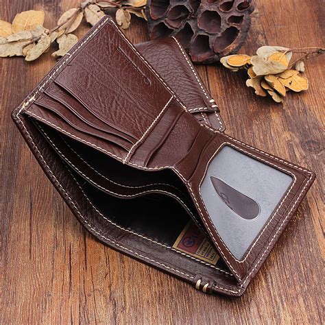 handmade leather mens cool slim leather wallet men small wallets bifol