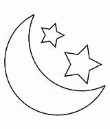 Moon Lua Half Estrelas Ramadan Crafts Duas Colorir Shape Paintingvalley Sterne Knutselen Mond Vorlage Stern Tudodesenhos Ornaments Clipartmag Kleurplaten Homecolor sketch template