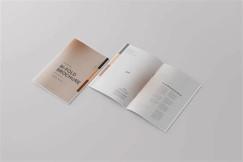 bi fold multiple pages brochure mockups mockup