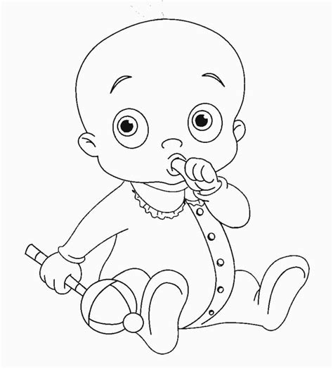 baby girl coloring page  printable coloring pages  kids