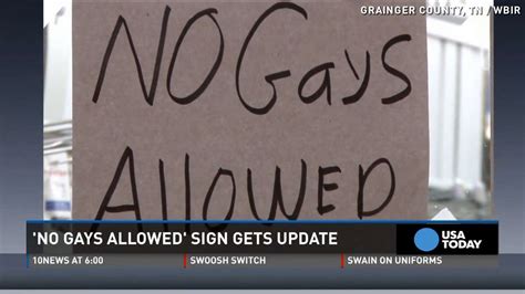 No Gays Allowed Sign Put Up At Hardware Store