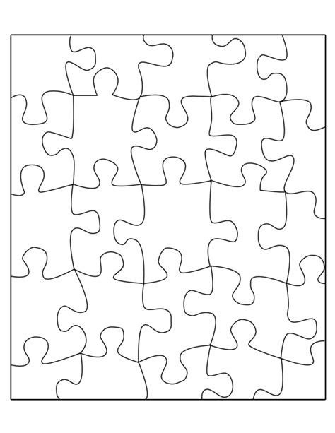 blank puzzle template  hq template documents