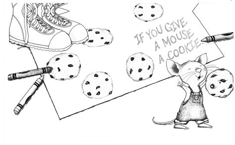 give  mouse  cookie coloring page coloring home