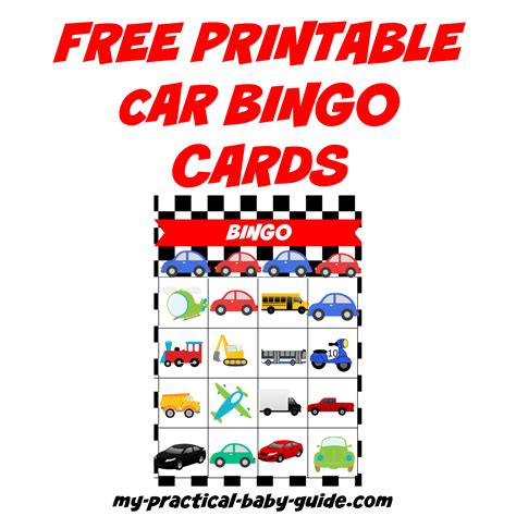 car bingo printable