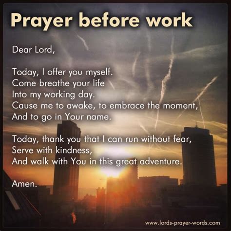 prayer  work employment