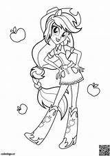 Equestria Applejack Colorings Consent sketch template