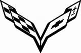 Corvette Logo Vector Clipart Chevrolet Emblem Car Coloring Pages Chevy Flag Symbol Drawing Stingray Bowtie Vette Emblems Flags Clipground Logos sketch template