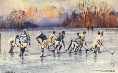 antique ice hockey postcard  mcgill university hockey hockeygods