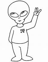 Alien Coloring Pages Kids Aliens Cute Cartoon Cliparts Space Printable Clipart Colouring Greeting Printables Printactivities Print Library Popular Coloringhome sketch template