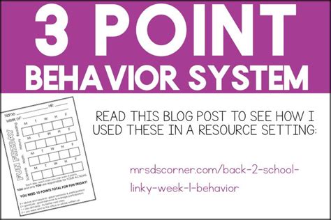 point behavior scale special education activity materials resource library special