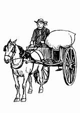 Horse Coloring Cart Pages Buggy Vehicles Printable Getcolorings Edupics Template sketch template