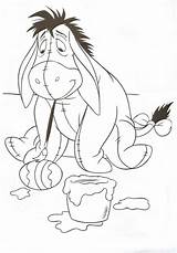 Eeyore Coloring Pages Kids Printable sketch template