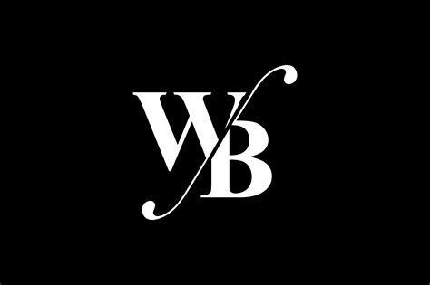 wb monogram logo design  vectorseller thehungryjpegcom