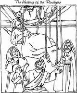 Jesus Heals Paralyzed Colorat Crippled Lowered Planse Iisus Hristos Minuni Vindecari Testament Proclaimers Miraculoase Craft Kids 출처 sketch template