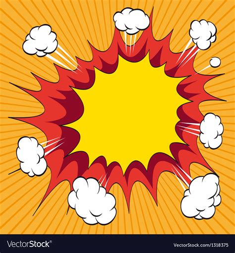 boom comic book explosion element royalty  vector image