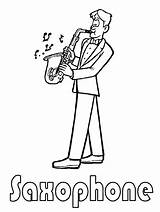 Coloring Pages Music Saxophone Instrument Musical Bass Instruments Drawing Alto Soprano Book Color Kids Sheets Popular Easily Print Getdrawings Library sketch template