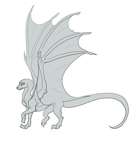 plain dragon base  aprilsilverwolf  deviantart