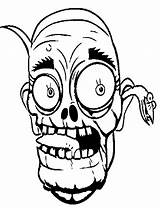 Coloring Zombie Clipart Pages Halloween Cartoon Face Scary Kids Clip Cartoons Drawing Colouring Ghost Cliparts Drawings Books Library Adult Easy sketch template