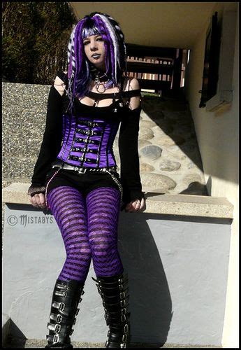 Purple Cybergoth Lady Cybergoth Gothic Outfits Goth