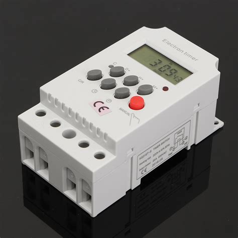 digital electronic timer switch ac   din rail programmable