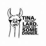 Napoleon Dynamite Tina Lard Dinner Llama sketch template