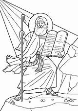 Commandments Moses Sinai Sheet Gebote Bibel Zehn Bestcoloringpagesforkids Receives Druckbogen sketch template