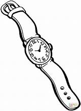 Reloj Coloring Armbanduhr Orologio Colorare Polso Ausdrucken Malvorlagen Disegni Ausmalen Pulsera Uhr Relojes Vestiti Relogio Ausmalbild Malvorlage Pulso Ura Rocna sketch template