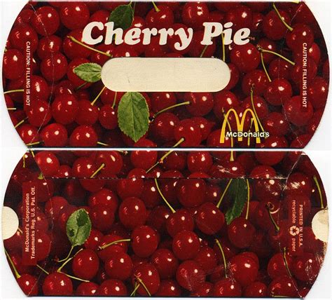 Mcdonalds Cherry Pie Horizontal Pack 1970 S God I