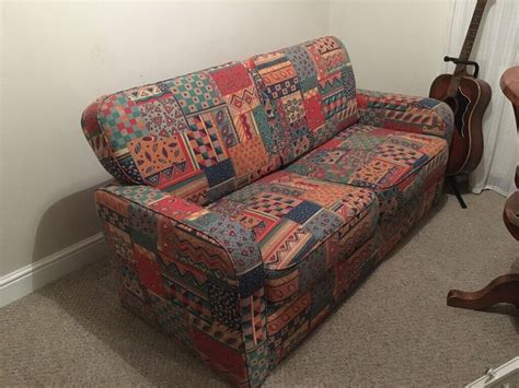 colourful patterned double sofa bed  newton abbot devon gumtree
