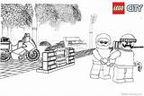 Lego Coloring Police City Pages Robber Catch Printable Color Print Kids sketch template