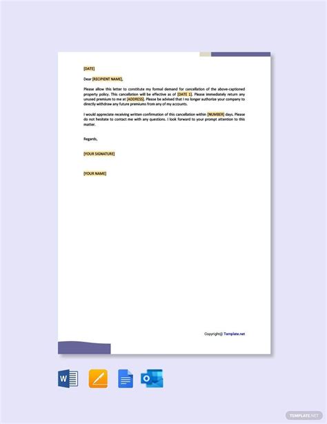 property letter template     templatenet