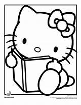 Kitty Hello Coloring Pages Large Print sketch template