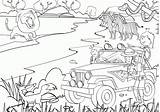 Safari Coloring Pages African Drawing Animals Clipart Animal Jeep Kids Drawings Print Library Getdrawings Popular Search sketch template