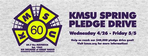 the kmsu spring pledge drive is coming minnesota state university