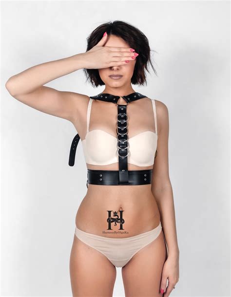 leather harness women harness lingerie chest harness body etsy
