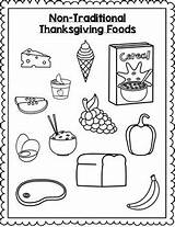 Thanksgiving Paste Cut Printable Coloring Feast Activity Subject sketch template