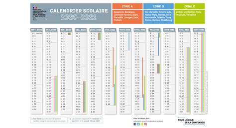 vacances scolaires   calendrier   pour les zones     les