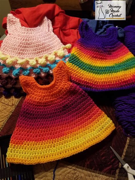 mommy  crochet  doll dresses  crochet pattern
