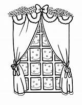 Coloring Pages Curtain Candle Pillow sketch template