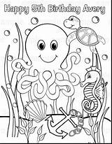Sea Coloring Pages Ocean Creatures Life Animals Animal Print Printable Adult Under Beach Detailed Realistic Marine Color Meatballs Chance Cloudy sketch template