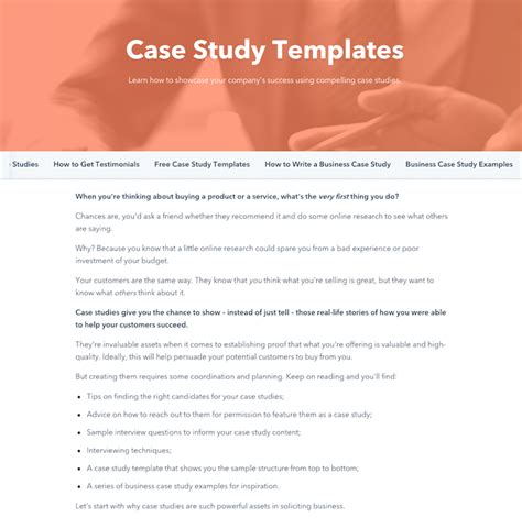case study templates