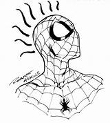 Head Spiderman Drawing Spidey Spider Man Drawings Sketch Coloring Comic Clipart Strange Cartoon Atkins Robert Sketches Color Pages Print Library sketch template