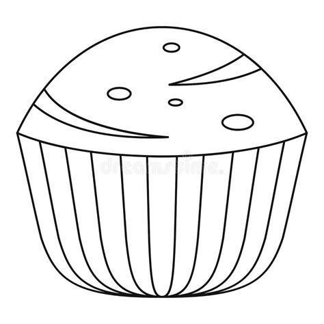 muffin icon outline style stock vector illustration  cook logo