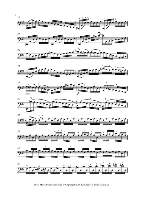 bach cello suite    major bwv  complete sheet   cello notescom
