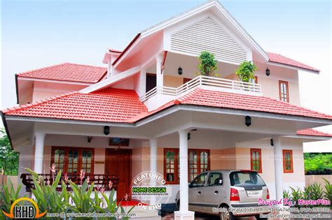 bedroom sloped roof house keralahousedesigns