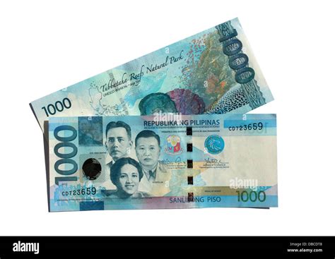 front    philippine paper bill   pesos stock photo alamy