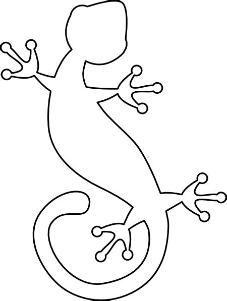 lizard outline printable template business format