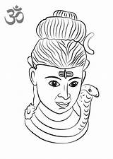 Shiva Lord Face Coloring Pages Template Printable sketch template